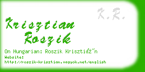 krisztian roszik business card